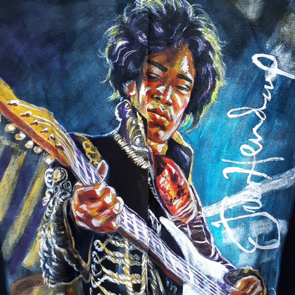 Jimi Hendrix  HAND PAINTED